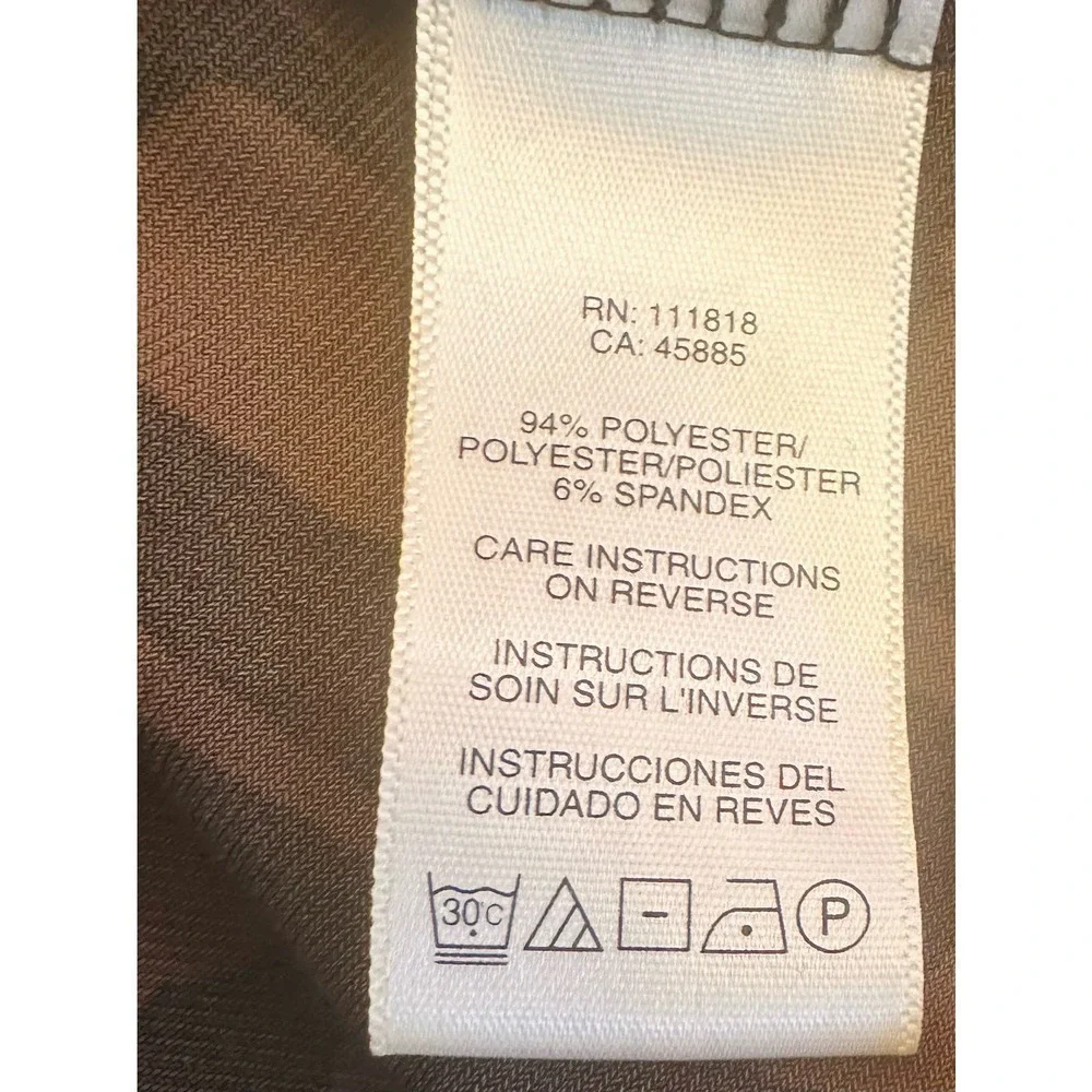 EUC Michael Kors Sleeveless Black Brown Dress Size Petite Large PL